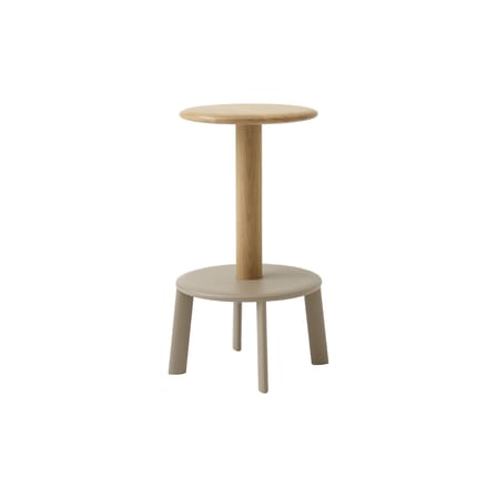 Tabouret haut pivotant Massif AV39 bois naturel / H 65 cm - &tradition