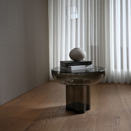 Tavolino Crown Low vetro marrone / Ø 55 x H 41 cm - 101 COPENHAGEN