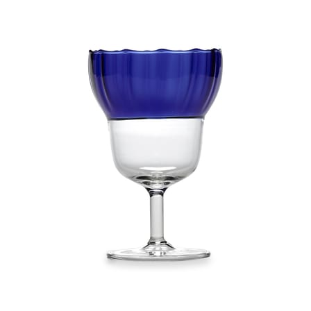 Yam 05 Wine glass glass blue / Set of 4 - Serax