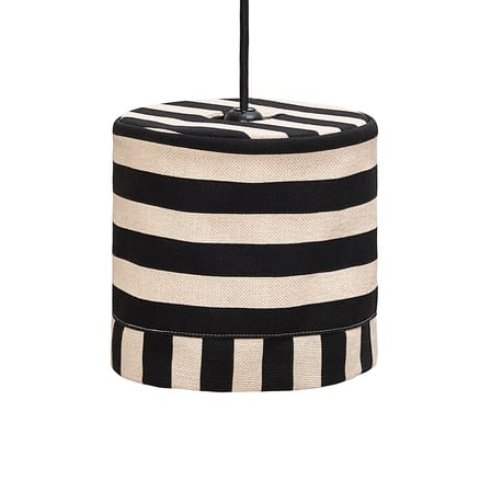 Abat-jour Linda tissu noir / Ø 20 x H 21 cm - NOBODINOZ