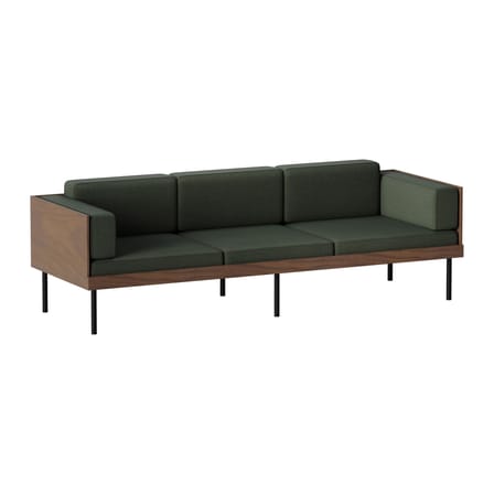 Canapé droit Cut tissu vert / 3 places - L 230 cm - KANN DESIGN