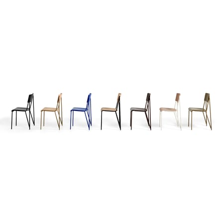 Chaise empilable Petit standard bois bleu - Hay