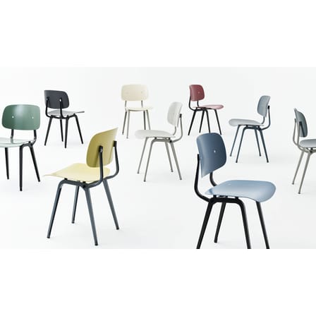 Chaise Revolt plastique blanc beige / Réédition 1950' - Hay