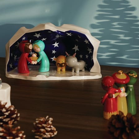 Happy Eternity Baby Crib ceramic multicoloured / With 8 characters - Hand-painted - Alessi