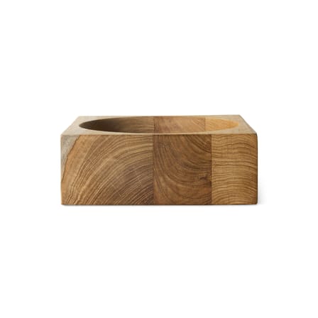 Centrotavola Cube legno naturale / 22 x 22 cm - Teck - HK LIVING