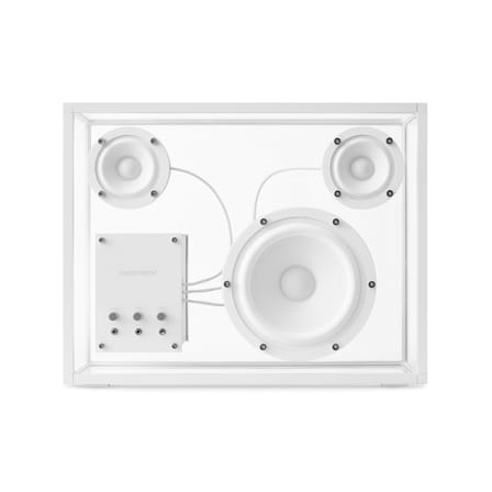 Enceinte Large verre blanc / L 42 x H 33 cm - Verre trempé - Transparent Speaker