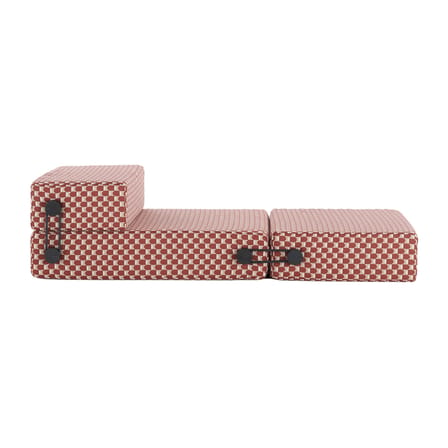 Chauffeuse convertible Trix OUTDOOR x Liberty tissu rouge / Lit d'appoint - Kartell