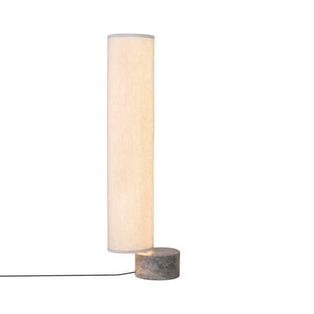 The Unbound LED Floor lamp textile beige / H 120 cm - Fabric & marble / Swivels - Gubi