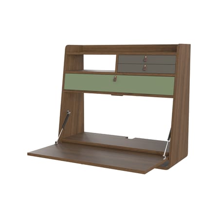 Secrétaire murale Gaston legno verde / L 80 x H 72 cm - Hartô