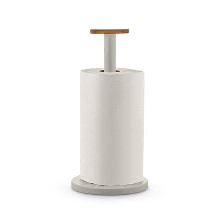 Küchenrolle-Halter Mattina metall grau / Stahl & Bambus - Alessi