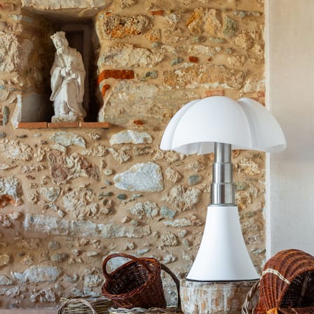 Lampe de table Pipistrello White matt / H 66 à 86 cm - Martinelli Luce