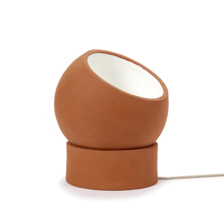 Lampe de table Terra Floor céramique rouge orange / Ø 31 x H 36 cm - Terracotta / Spot orientable - Serax
