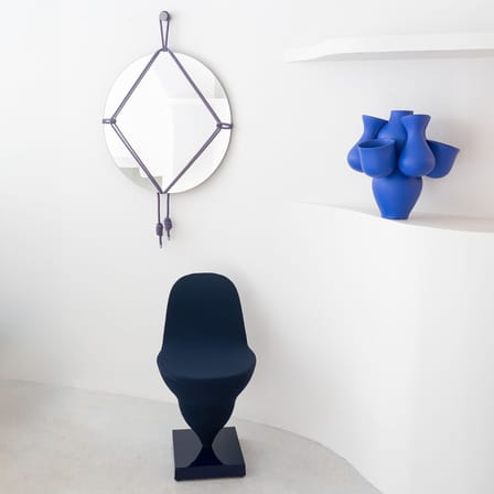Miroir mural Shibari Rond verre bleu / Ø 65 cm - Moustache