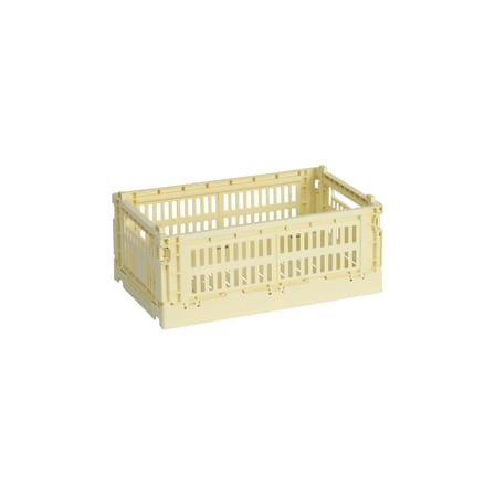 Panier Colour Crate plastique jaune Small / 17 x 26,5 cm - Recyclé - Hay