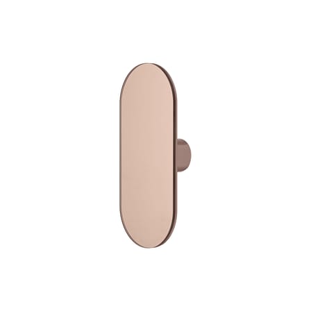Patère Ovali métal verre rose / Miroir - L 7 x H 16 cm - AYTM
