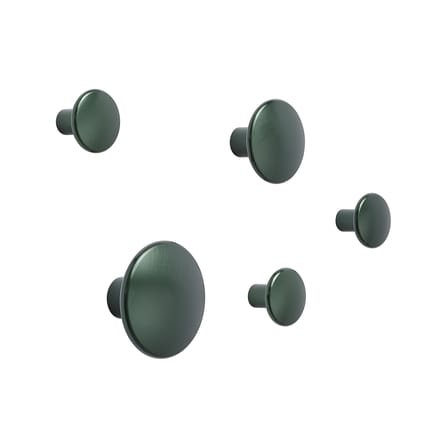 Set de 5 patères The Dots Métal / Différents diamètres - Muuto