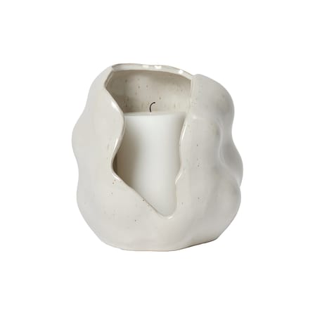 Photophore Hekla céramique beige / Ø 16 x H 16 cm - BROSTE COPENHAGEN