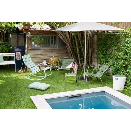 Rocking chair Luxembourg métal gris / Aluminium - Fermob