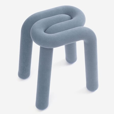 Sgabello imbottito Bold tessuto blu imbottito / Tessuto - Moustache