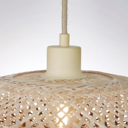 Sospensione Madura legno beige / Ø 87 x H 20 cm - Bambù - GOOD&MOJO