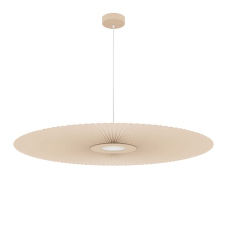 Suspension Carmen Large tissu beige / LED - Ø 120 cm - Hartô