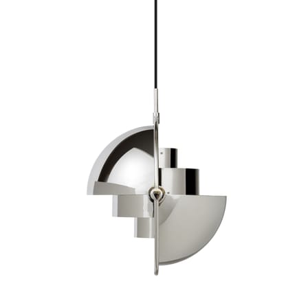 Suspension Multi-Lite Small argent métal / Ø 25 cm - Modulable & orientable / Réédition 1972 - Gubi