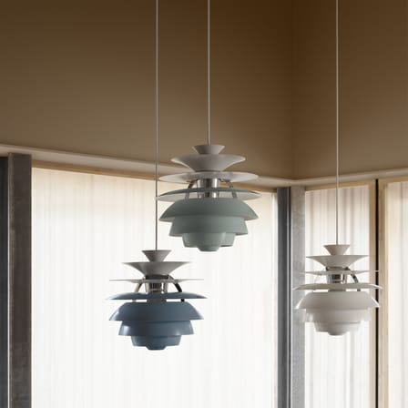 Suspension PH Snowball métal bleu / Poul Henningsen, 1924 - Ø 40 cm x H 39 cm - Louis Poulsen
