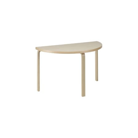 Table demi-lune Aalto 95 bois naturel / 120 x 60 cm - Alvar Aalto, 1933 - ARTEK