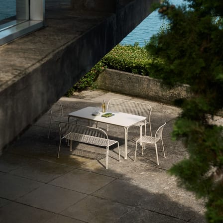 Table rectangulaire Thorvald SC113 métal blanc / 160 x 90 cm - 6 places - &tradition