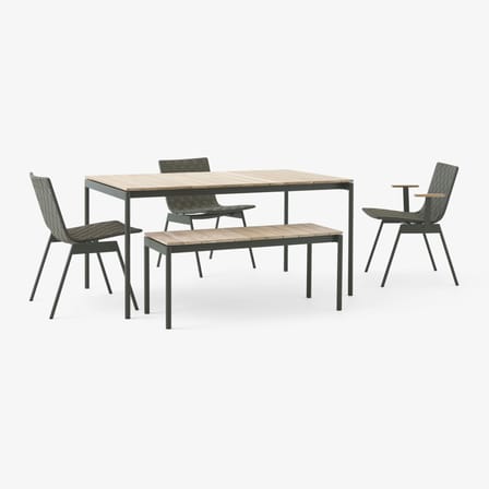 Table rectangulaire Ville AV25 bois naturel / 150 x 90 cm - &tradition
