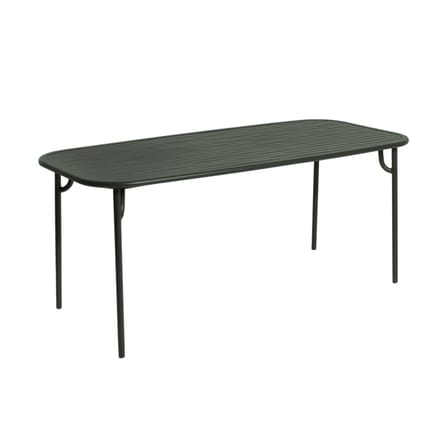 Table rectangulaire Week-End métal vert / 180 x 85 cm - Aluminium - Petite Friture