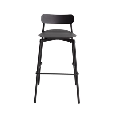 Tabouret haut empilable Fromme métal noir / H 75 cm - Aluminium - Petite Friture