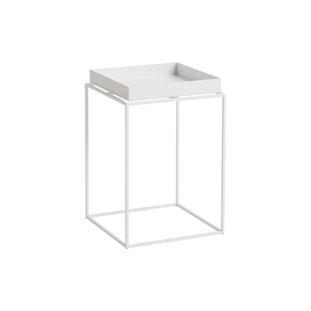 Tavolino d'appoggio Tray Small High metallo bianco / 30 x 30 x H 44 cm - Hay