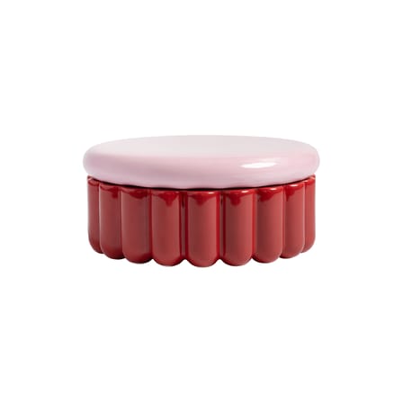 Boîte hermétique Charlo céramique rouge / Ø 24 x H 11 cm - & klevering