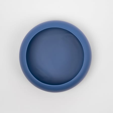 Coupe Omar 01 céramique bleu / Small - Ø 23,5 x H 9,5 cm / Fait main - raawii