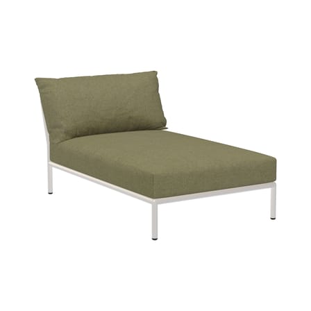 Canapé de jardin modulable Level 2 tissu vert / Dossier extra moelleux - P 139 cm - Houe