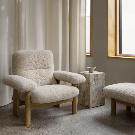 Plinth Tall End table stone beige / Stone - 30 x 30 x H 51 cm - Audo Copenhagen