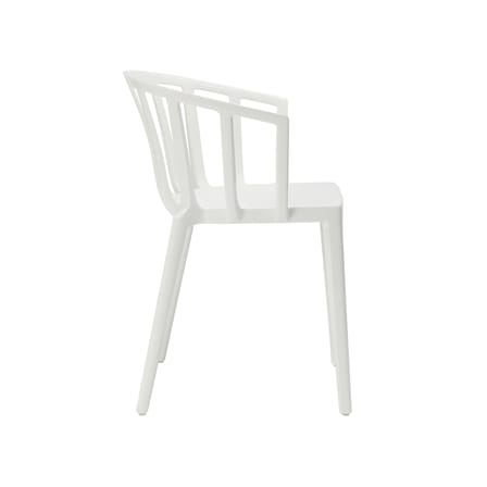 Fauteuil empilable Venice plastique blanc - Kartell