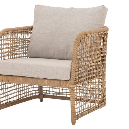 Fauteuil rembourré Penzano / Tressage polyrotin - Bloomingville