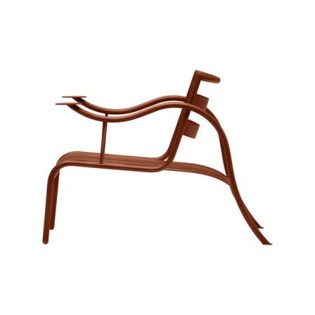 Fauteuil Thinking Man's Chair métal rouge / Jasper Morrison, 1988 - Cappellini
