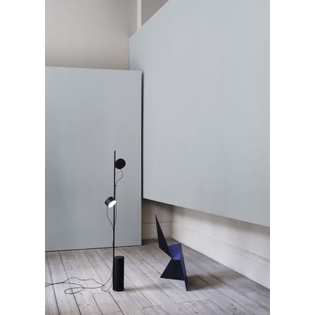 Lampadaire Post métal noir / LED - 2 spots aimantés orientables - Muuto