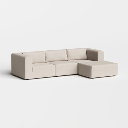 Pouf Bridge tissu beige / Canapé modulable - TIPTOE