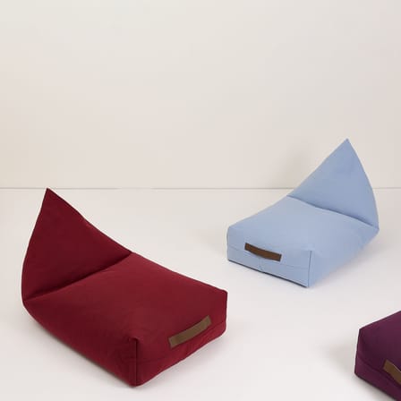 Pouf enfant Oasis tissu bleu - NOBODINOZ
