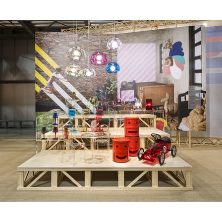 Rangement Componibili Smile N°1 plastique rouge / 2 tiroirs - H 40 cm - Anna Castelli Ferrieri, 1968 - Kartell