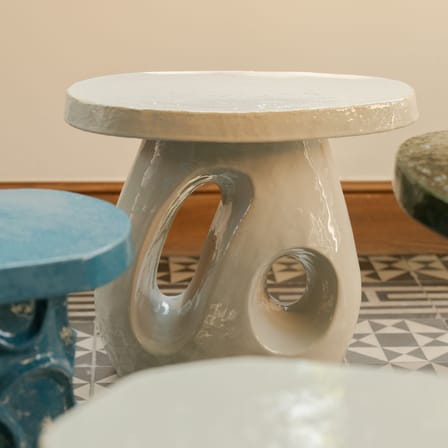 Table d'appoint Amé 10 céramique gris / 52 x 37 x H 45 cm - Serax
