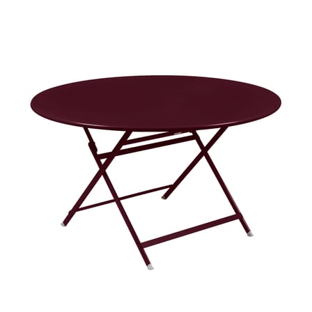 Table pliante Caractère métal violet / Ø 128 cm - 7 personnes - Fermob