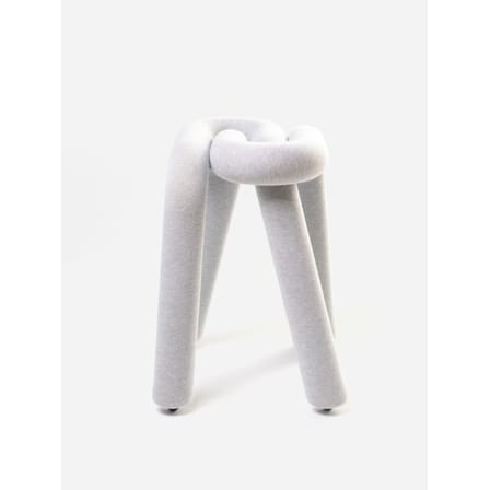 Tabouret rembourré Bold tissu gris - Moustache