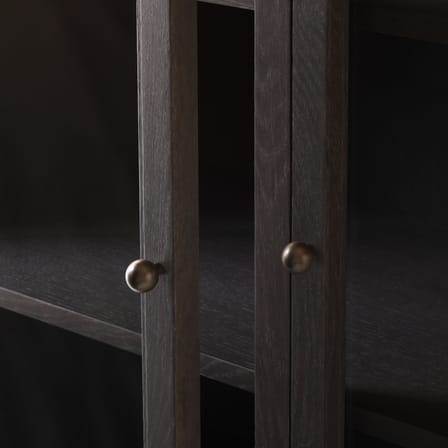 Vaisselier Trace Double SC88 bois marron / L 120 x H 192 cm - &tradition