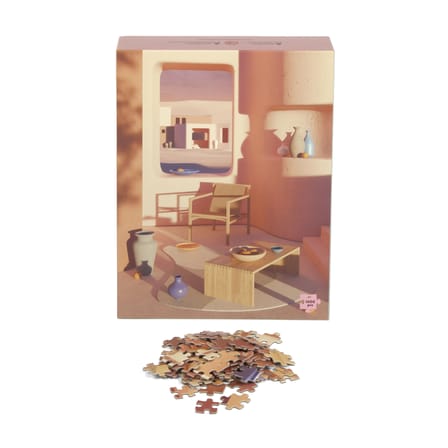 Puzzle Adobe Interior papier rose / 1000 pièces / Seconde vie - Slowdown Studio