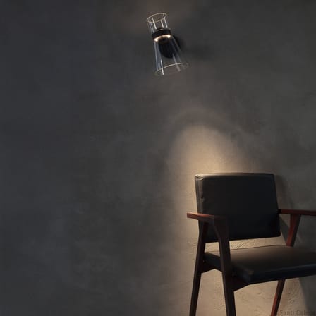 Applique Nocturne - Cone verre / LED - Orientable - Flos